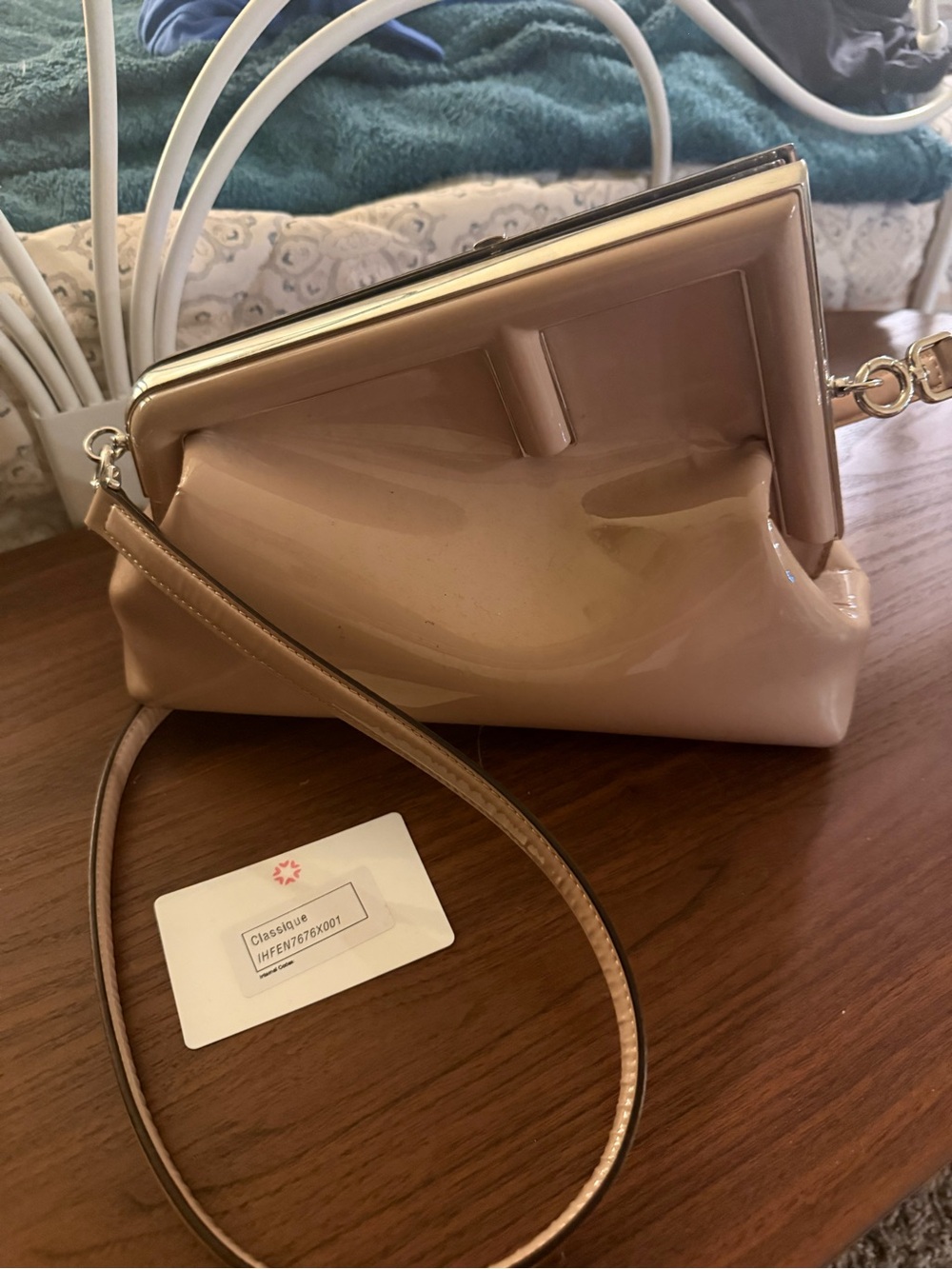 Fendi First medium bag in tan / nude